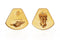 ARCHIVE - 1990s Hermes Gold-Plated Equestrian Fan-Shaped Earrings