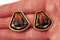 ARCHIVE - 1990s Hermes Gold-Plated Equestrian Fan-Shaped Earrings