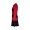 Scaasi 1990s Wool Red & Black Stripe Dress