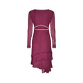 Y2K Silk Crepe and Wool Embroidered Boho Dress