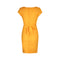 1990s Thierry Mugler Yellow Textured Cotton Dress