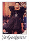 ARCHIVE - 1980s Yves Saint Laurent Haute Couture Brooch Detail Black Evening Dress