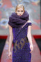 2000s Runway Guy Laroche Purple Sequin Maxi Dress