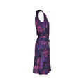 1990s Y2K Escada Silk Floral Dress with Grosgrain Belt