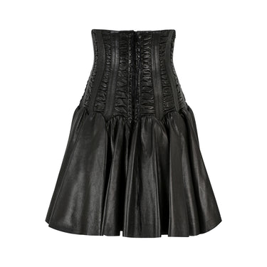 2008 Documented Alaia Leather Corset Skirt