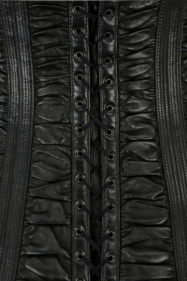 2008 Documented Alaia Leather Corset Skirt