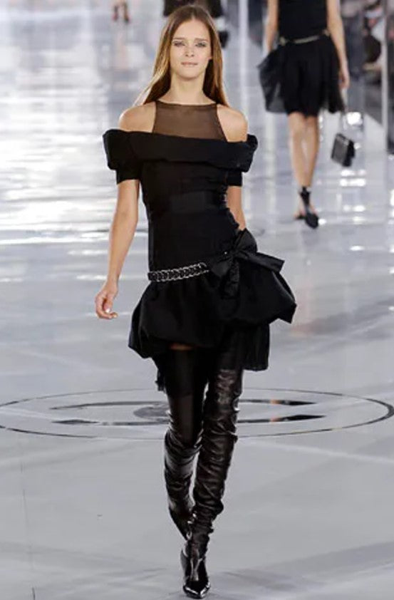 2000s Runway Documented Chanel Black Silk Slip Dress 2000s Runway Documented Chanel Black Silk Slip Dress