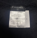 Y2K Chanel Sleeveless Black Floral Fine Knitted Buttoned Dress