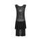 Y2K Chanel Sleeveless Black Floral Fine Knitted Buttoned Dress