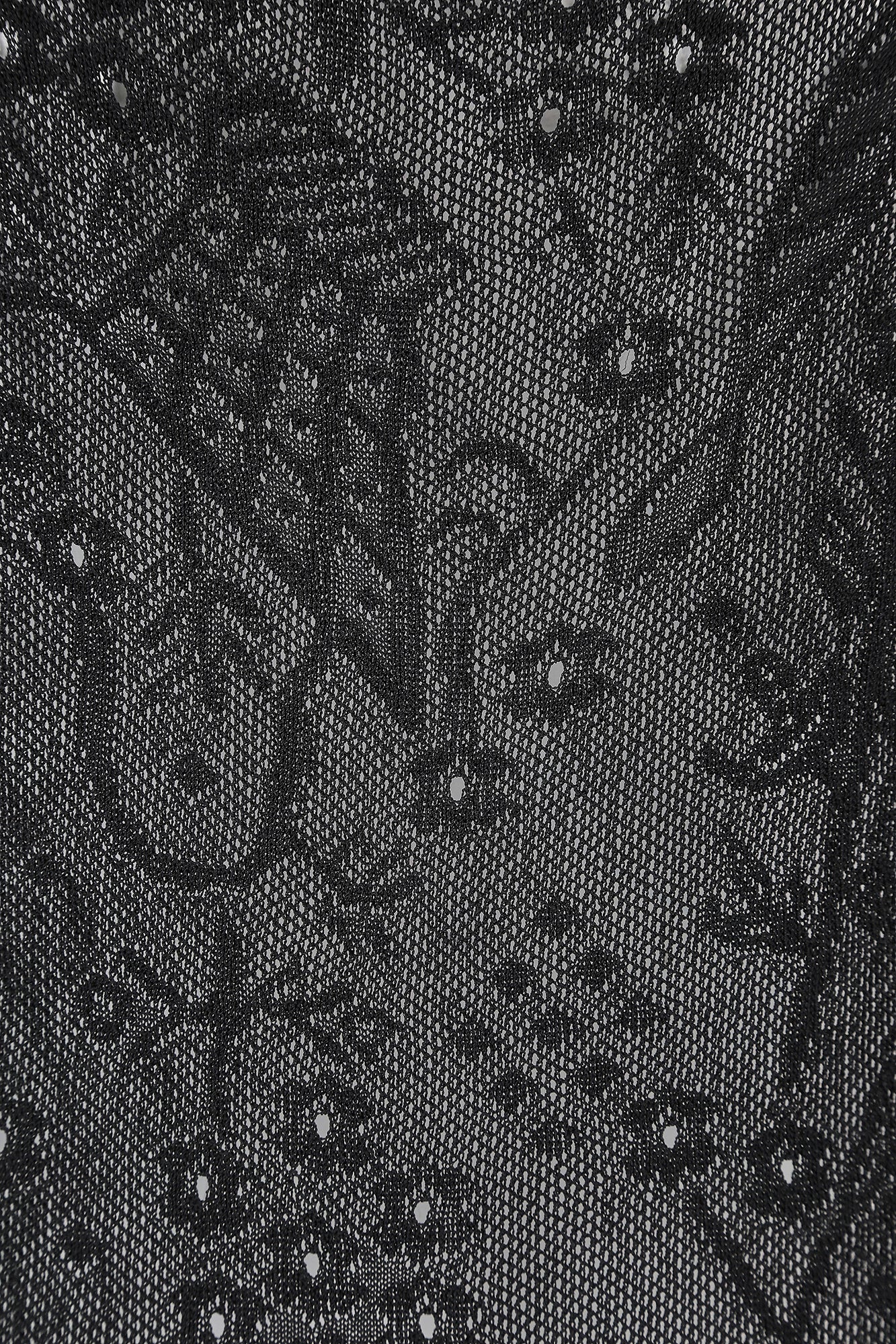ARCHIVE - Y2K Chanel Sleeveless Black Floral Fine Knitted Buttoned Dress