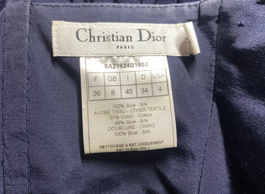 ARCHIVE - 2008 Christian Dior Navy Silk Chiffon Babydoll Dress