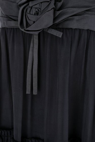 ARCHIVE - 2008 Christian Dior Navy Silk Chiffon Babydoll Dress