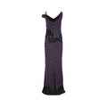 2007 Runway Guy Laroche Purple Sequin Maxi Dress