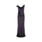 2000s Runway Guy Laroche Purple Sequin Maxi Dress