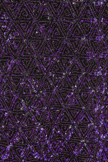 2007 Runway Guy Laroche Purple Sequin Maxi Dress