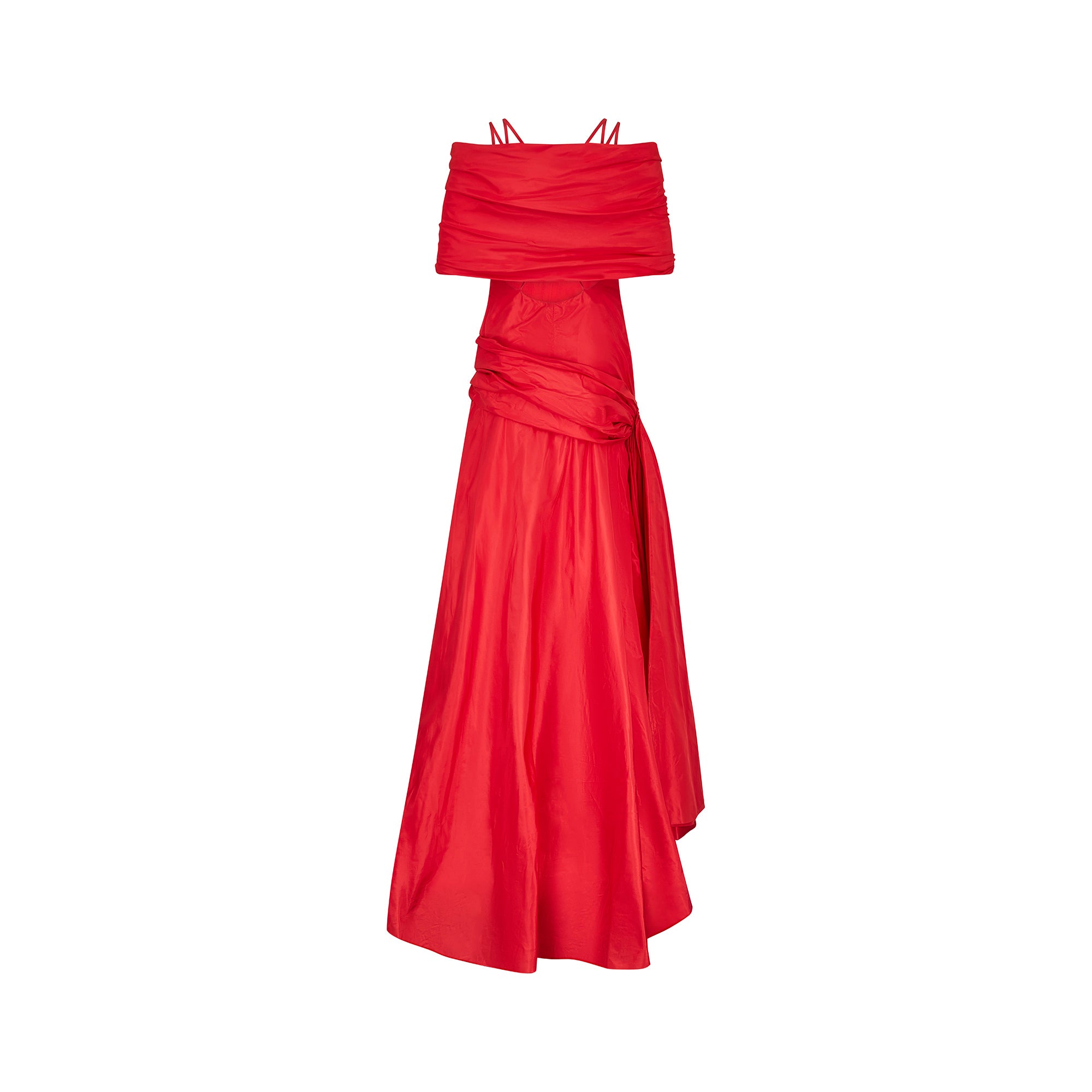 ARCHIVE: 2000s Runway Worn Valentino Red Silk Taffeta Evening Dress