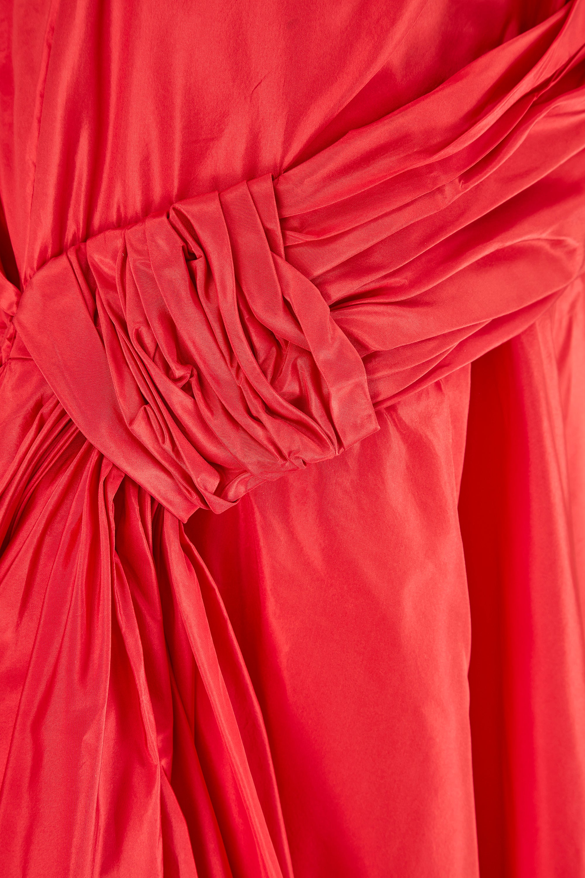 ARCHIVE: 2000s Runway Worn Valentino Red Silk Taffeta Evening Dress