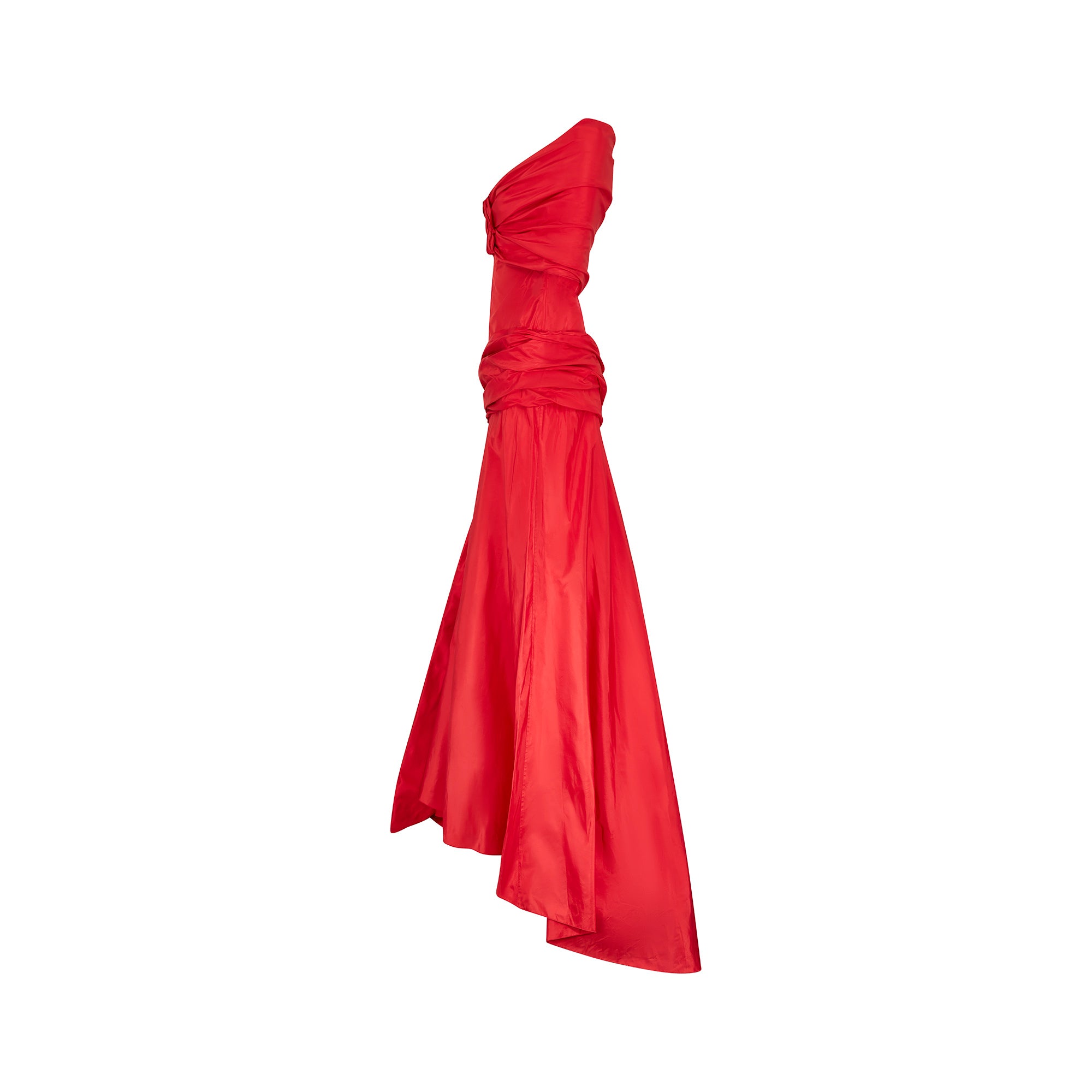 ARCHIVE: 2000s Runway Worn Valentino Red Silk Taffeta Evening Dress