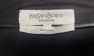 ARCHIVE - 2000s Yves Saint Laurent Long Sleeve Black Jersey Wrap Dress
