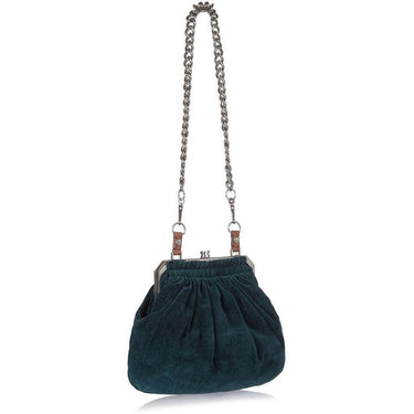 ARCHIVE: 2006 Alber Elbaz for Lanvin Green Velvet Josephine Art Deco Shoulder Bag