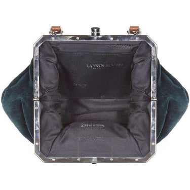 ARCHIVE: 2006 Alber Elbaz for Lanvin Green Velvet Josephine Art Deco Shoulder Bag