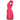 2000's Nina Ricci Deep Pink Silk Pleated dress With Lace Trim