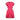 2000's Nina Ricci Deep Pink Silk Pleated dress With Lace Trim