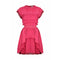 2000's Nina Ricci Deep Pink Silk Pleated dress With Lace Trim