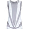 2004 Comme Des Garcons Silver/Grey and White Striped Jersey Dress