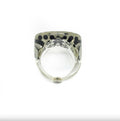 2000s Chanel CC Monochrome Resin Logo Ring