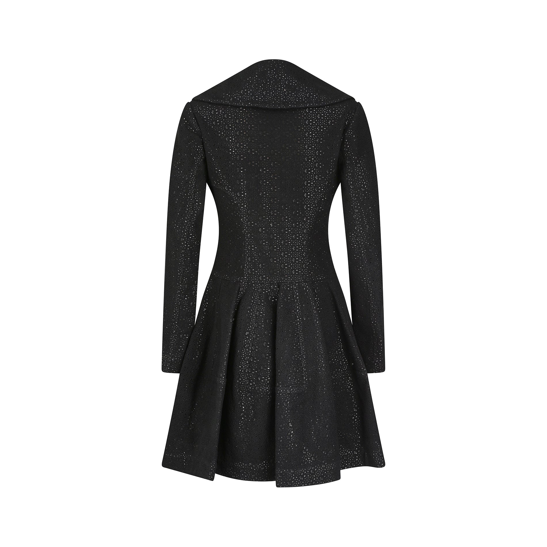 ARCHIVE - 2010s Alaia Black and Gold Embroidered Princess Coat