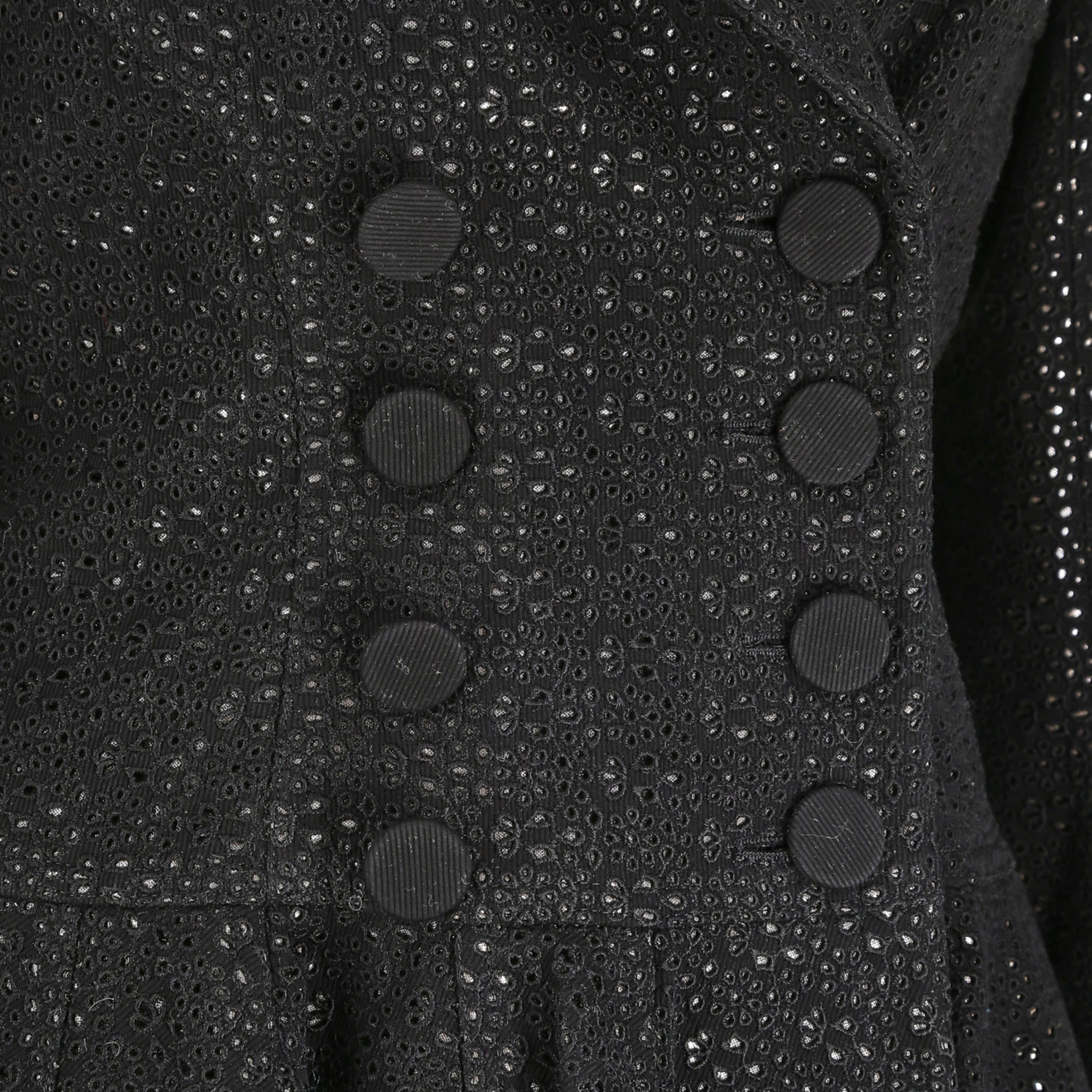 ARCHIVE - 2010s Alaia Black and Gold Embroidered Princess Coat
