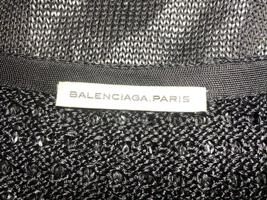 2010 Balenciaga Textured Black Knit Long Cardigan