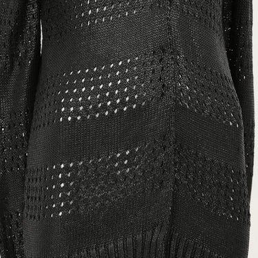 2010 Balenciaga Textured Black Knit Long Cardigan