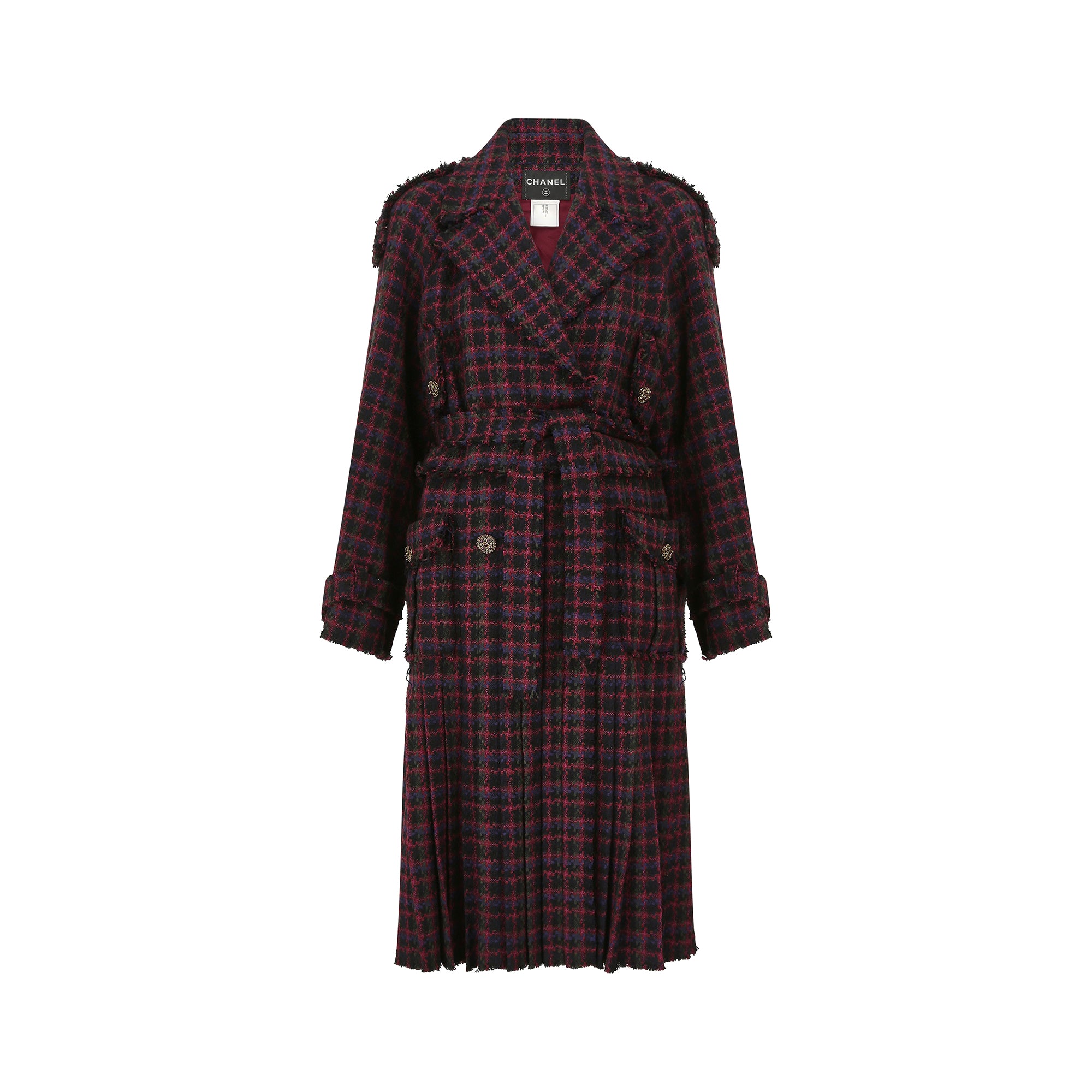 ARCHIVE - 2013 Runway Metiers d’Arts Chanel Purple Tweed Tartan Coat