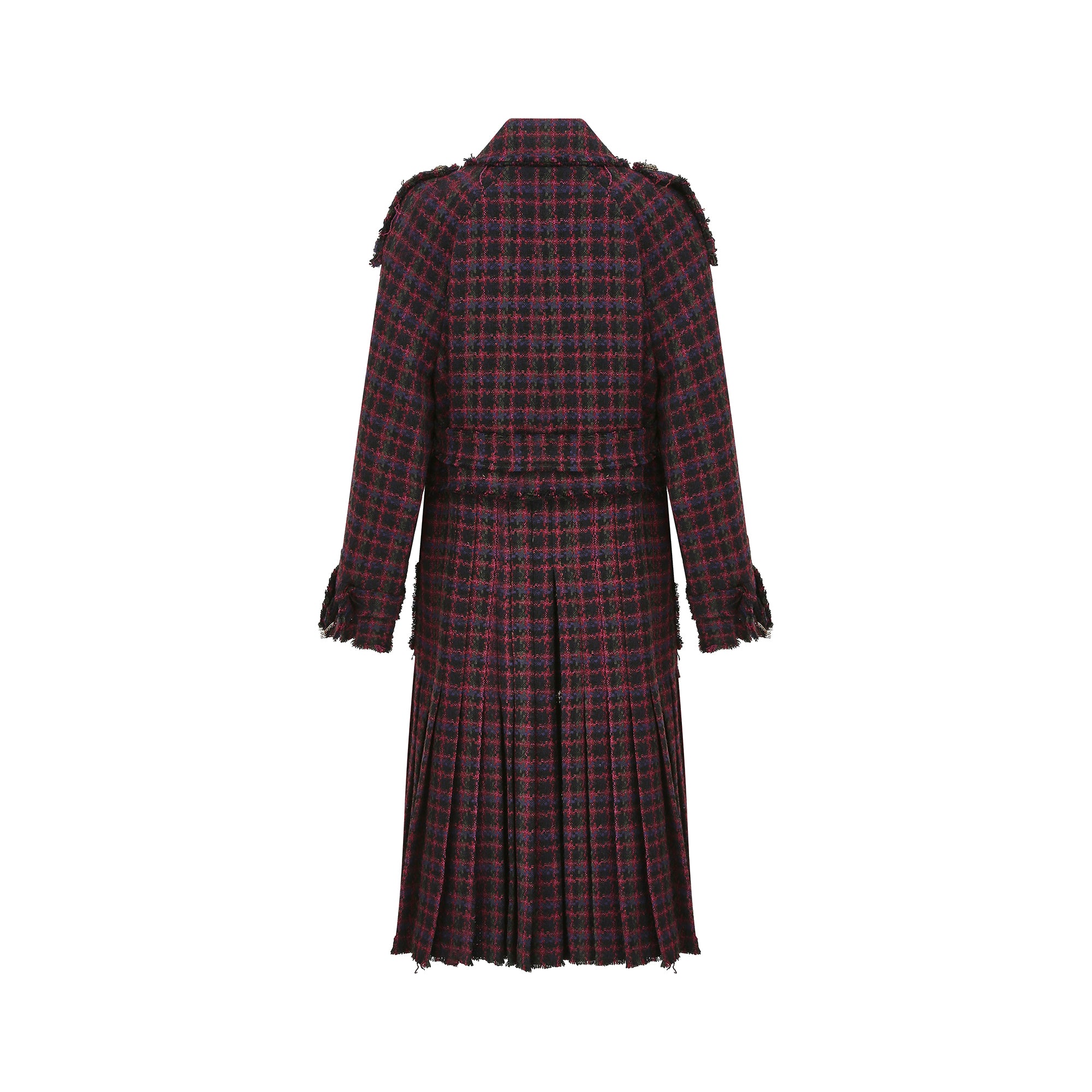 ARCHIVE - 2013 Runway Metiers d’Arts Chanel Purple Tweed Tartan Coat