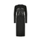 2010s Tom Ford Black Jersey Wool and Satin Corset Dress