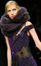 2000s Runway Guy Laroche Purple Sequin Maxi Dress