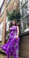 1960s / 1970s Purple Floral Skirt Set UK size 8