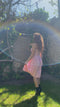 ARCHIVE - 1950s Pink and White Gingham Check Sequinned Dress