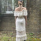 Andrea Wilkin 1970s Silk Ivory Fantasy Bridal Dress in Edwardian Style-CIRCA VINTAGE LONDON