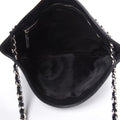 Chanel Calfskin Mesh Hidden Sequin CC Black Tote Bag