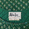 Alan Lee 1950s Emerald Wool Green Beaded Vest With Tassel Fringe-CIRCA VINTAGE LONDON
