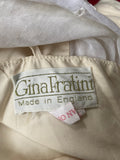 1970s Gina Fratini Cream Silk and Lace Wedding Dress
