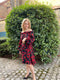 1990s Yves Saint Laurent Wool Roseprint Dress