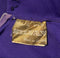 ARCHIVE - 1970s Sylvan Purple Jersey Mughal Collared Lame Trim Dress