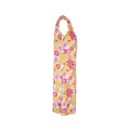1960s Marjon Couture Keyhole Neckline Floral Print Dress