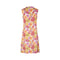 1960s Marjon Couture Keyhole Neckline Floral Print Dress