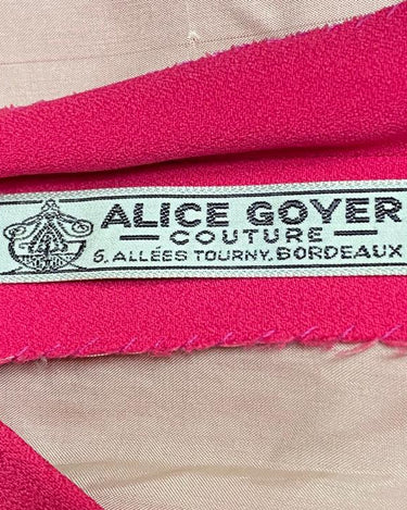 1960s Alice Goyer French Couture Cerise Pink Dress-Dress-CIRCA VINTAGE LONDON