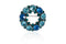 ARCHIVE - 1950s Weiss Blue Gemstone Wreath Brooch